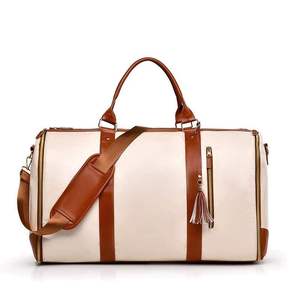 Bolsa de Viaje Convertible de Piel Sintética, Bolsa de Lona para Fin de Semana, Bolsa de Transporte con Cierre de Gran Capacidad para el Gimnasio - Product Image 2