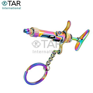 Llavero con Colgante de Jeringa Aspiradora Multicolor de Titanio, Miniatura, Regalo Médico para Doctores, Enfermeras, Estudiantes de Medicina - Product Image 6