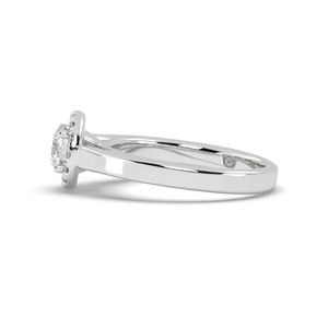 Anillo de boda clásico certificado para mujer de oro blanco de 14 quilates y 0,82 quilates Ajretail VS1, hecho en EE. UU., talla 5 - Product Image 3