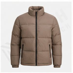 2025 invierno Unisex chaqueta acolchada de gran tamaño cuello redondo acolchado frente impermeable respetuoso con el medio ambiente transpirable Parka de lona para hombres y mujeres - Product Image 2