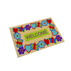 Custom Designed Coir <b>Welcome</b> Bath <b>Mats</b> Novelty Pattern Tufted Front Door Bale for Home Use Minimum Order 300 Pieces - Product Image 5
