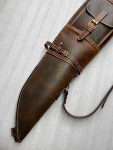 Premium Full Grain Leather Equipment Cover Case Ergonomically Contoured Sporting <b>Tool</b> Sleeve Reinforced Padded - Product Image 3