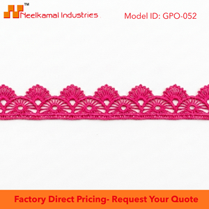Dentelle Guipure Florale Rose Vif 10mm Écologique de Luxe GPO Personnalisable Vente en Gros 20 Mètres Emballage Nœuds pour Cheveux Cadeaux Vêtements pour Enfants - Product Image 5