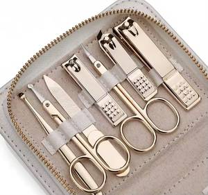 7 In 1 Stainless Steel Nail <b>Kit</b> With Scissors And File Portable <b>Manicure</b> Set In Bag Classic Style For Adult - Product Image 3