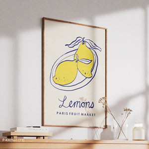ของตกแต่งผนังสำหรับเทศกาล, โปสเตอร์ภาพประกอบผลไม้มะนาว, ของตกแต่งผนังห้องครัวสไตล์สแกนดิเนเวียนสำหรับบ้าน - Product Image 4