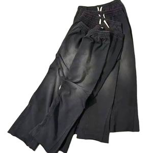 Dernier logo personnalisé Fabricant de survêtement à fermeture éclair Survêtement évasé de haute qualité personnalisé pour hommes 100% coton délavé au soleil - Product Image 3