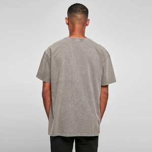 T-shirt décontracté pour homme à manches courtes, col rond, couleur unie, 100% coton jersey, teinture unie, respirant, écologique - Product Image 5