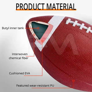 Accesorios Deportivos, Balón de Rugby Personalizado de Alta Calidad en Existencia, Balón de Rugby de Nuevo Estilo - Product Image 6