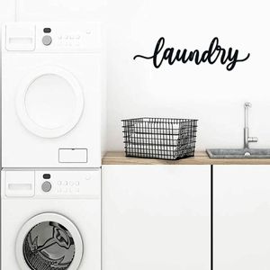 CIFbuy Insegna da Parete in Metallo Stile Art Déco Moderno, Verniciata a Forno, per Lavanderia, Decorazione per Esterni in Alluminio per la Casa, per la Stanza della Lavanderia - Product Image 2