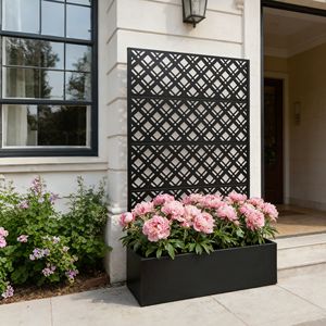 Grande Fioriera Rialzata in Metallo per Giardino 180cm H x 110cm L x 40cm P per Piante Rampicanti, Fiori e Ortaggi Modello INS - Product Image 2