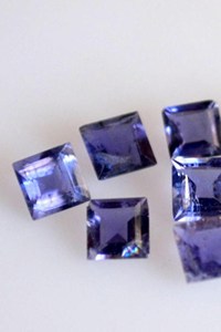 Iolita Natural, Gema Suelta con Corte Cuadrado Facetado, 3mm, 4mm, 5mm, 6mm, 7mm, 8mm, 9mm, 10mm - Product Image 4