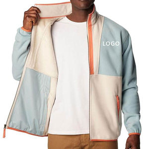 Veste polaire personnalisée pour homme, chaude, coupe-vent, pour activités de plein air, randonnée, camping, col montant, logo sur le devant - Product Image 6