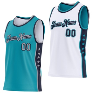 Maillot de basket réversible haute performance en tissu interlock 100 % polyester, séchage rapide, vêtements de sport d'équipe, design personnalisé - Product Image 1