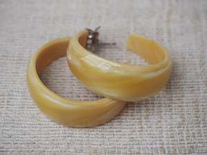 Aros de Cuerno de Búfalo Natural, Estilo Animal Ecológico para Mujer, para Fiestas y Bodas, Artesanía Atemporal - Product Image 4