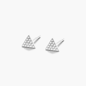 Pendientes de Plata de Ley 925 de Lujo con Moissanita y Diamantes, Diseño Geométrico Elegante, Engaste Pavé Brillante, Joyería Fina - Product Image 4