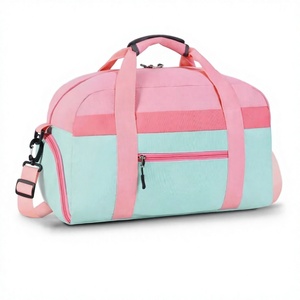 Striped Polyester Duffle <b>Bag</b> With Adjustable Strap Lightweight Gym Travel <b>Bag</b> For Unisex Casual Use 20-<b>30L</b> Capacity - Product Image 1