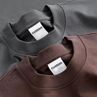 T-shirt personnalisé avec logo, 100% coton, poids lourd, de haute qualité, t-shirt uni pour homme, surdimensionné, impression personnalisée, coupe ample, t-shirt premium