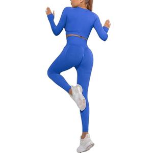New Premium Quality Women's Active Wear Set Skinny Fitness Yoga Dress Top Above Knee Plus Size Seamless - Product Image 3