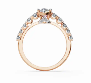 Bague en diamant de créateur moderne, or 14kt, 18kt, 9kt, or jaune, rose, blanc, sélection de diamants de qualité supérieure, bijoux en diamant - Product Image 4