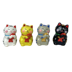 Estatua de poliresina de gato de la suerte, escultura de estatuilla de Animal bonito con garantía de calidad, diseño Artificial elegante, artesanía de resina para el hogar - Product Image 1