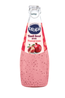 Groothandel 290ml glazen flesjes gearomatiseerde basilicumzaad drank natuurlijke drank gesteriliseerd OEM private label fabrikant uit Vietnam