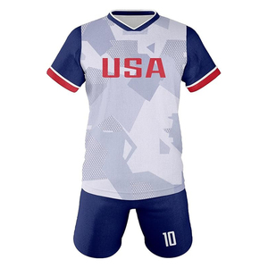 Maillots de football pour enfants en gros, personnalisables, maillots de foot légers à manches courtes pour hommes, respirants 100% coton pour l'été - Product Image 2