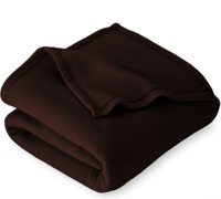 Couverture en polaire de luxe, super douce, couleur café, sans bordure en satin