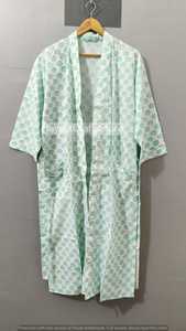 Kimono Floral para Mujer, Hecho a Mano, 100% Algodón, para Invierno, Primavera y Verano, Estilo Indio, Ligero, Ropa de Dormir, Ropa de Playa - Product Image 4