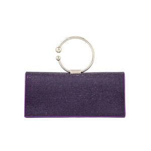 Purple P24329 Fancy <b>Evening</b> <b>Bag</b> with Shoulder Strap - Product Image 1