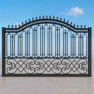 Puertas de Hierro Forjado Ornamentales Personalizadas, Antioxidantes, Diseños de Puertas Metálicas para Exteriores de Villas, para Entrada de Vehículos y Protección de Jardines - Product Image 1