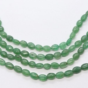 Perles ovales lisses en quartz fraise vert de qualité supérieure, 7x11 mm, perles de pierres précieuses fraise vertes naturelles, brin de 16 pouces - Product Image 6