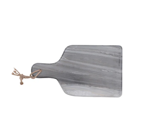 Tabla de cortar de mármol con lazo de cuerda, detalles de latón, forma rectangular, logotipo personalizado - Product Image 4