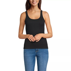 High Quality Breathable Cotton <b>Women's</b> Tank Top Regular Length Ribbed Tight Knitted Soft Workout <b>Singlet</b> Casual Style From BD - Product Image 4
