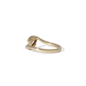 Superbe bague solitaire minimaliste en or massif 14K 18K avec diamant de laboratoire taille marquise certifié IGI, couleur DEF, clarté VS VVS - Product Image 3