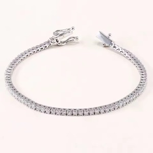Best Quality Moissanite Tennis Chain 925 Sterling Silver 14K/18K Bracelet Zirconia Tennis Bracelets - Product Image 3