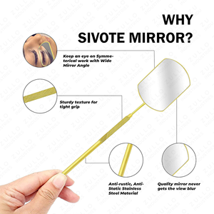 Light Gold Eyelash Extension Tweezers Stainless Steel Mirror Finish Custom Logo Professional Lash <b>Tool</b> for Beauty Salon - Product Image 4