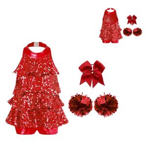 Tenues de cheerleading scolaires pour filles de 4 à 16 ans, costumes de danse, justaucorps de danse classique, ensembles de robes pour la danse latine, le jazz, les spectacles scolaires - Product Image 5