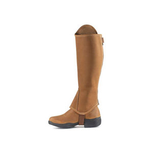 Leather Riding <b>Chaps</b> Brown Zippered Full Length Horse Riding Gear - Product Image 5