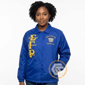 Veste décontractée pour femme GREEK TREASURES personnalisée avec broderie Sigma Gamma Rho Sorority, coupe-vent, imperméable, respirante et à séchage rapide - Product Image 2