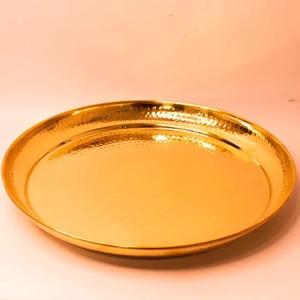 High Quality Metal Serving <b>Tray</b> Catering Use Durable Stainless Steel <b>Tray</b> Unique Pattern Restaurant Equipment - Product Image 1