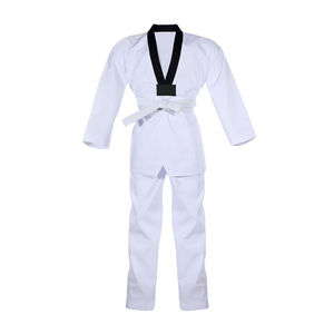 Dobok d'arts martiaux professionnel respirant, uniforme de Taekwondo, design personnalisé, ensemble de vêtements en coton pour hommes, femmes et enfants - Product Image 4
