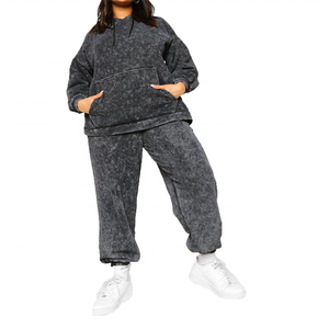 Sweat-shirts pour femmes en coton délavé à l'acide, style hiver sombre, avec imprimé ange noir, vêtements personnalisés de niche - Product Image 6