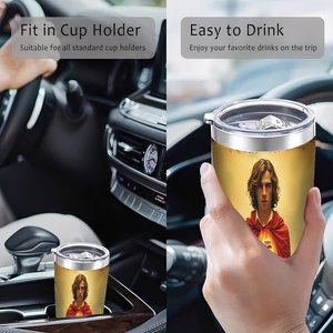 20oz Stainless Steel Tumbler Double Wall <b>Insulated</b> Portable Outdoor Use Lightweight Travel <b>Mug</b> - Product Image 4