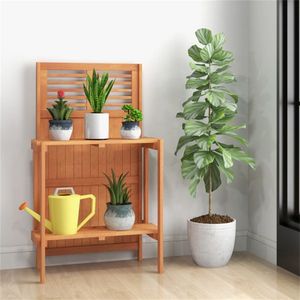 Foldable Outdoor Garden Patio Bench Potted Plant Platform - Product Image 4