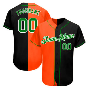 Maillot de baseball personnalisé, t-shirt, broderie 3D, couleurs personnalisées, logo, 100% polyester, respirant, séchage rapide, ensembles - Product Image 5