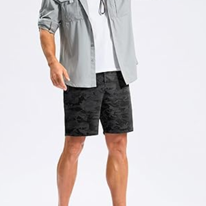 Lightweight Breathable Quick Dry Anti-Wrinkle Casual Golf <b>Shorts</b> for Men <b>Work</b> Fishing with 3 Zipper Pockets - Product Image 5