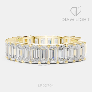 Bague de fiançailles en or blanc 14 carats avec diamant de laboratoire taille baguette 2,38 carats, pierres latérales, bague de mariée, certifiée IGI, bijoux fins - Product Image 5