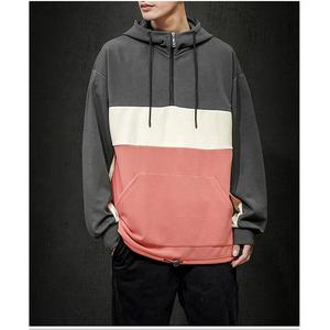 Sweat-shirt à capuche ajusté de haute qualité pour hommes avec broderie personnalisée à motif solide Sweat à capuche à panneau de marque privée polaire d'hiver - Product Image 2