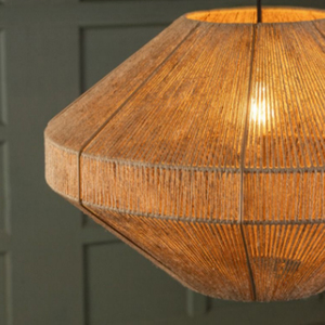 Outdoor Whisper <b>Leaf</b> Rattan Pendant <b>Light</b> 100% Handwoven - Product Image 6
