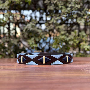 Cinturón de Polo de Cuero de Búfalo con Hilo Encerado, Hebilla de Aleación de Zinc, Acabado a Mano, Calidad Premium, Duradero, 35MM, Bordado Personalizado - Product Image 4